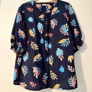 Croft & Barrow Black Patterned Shirt